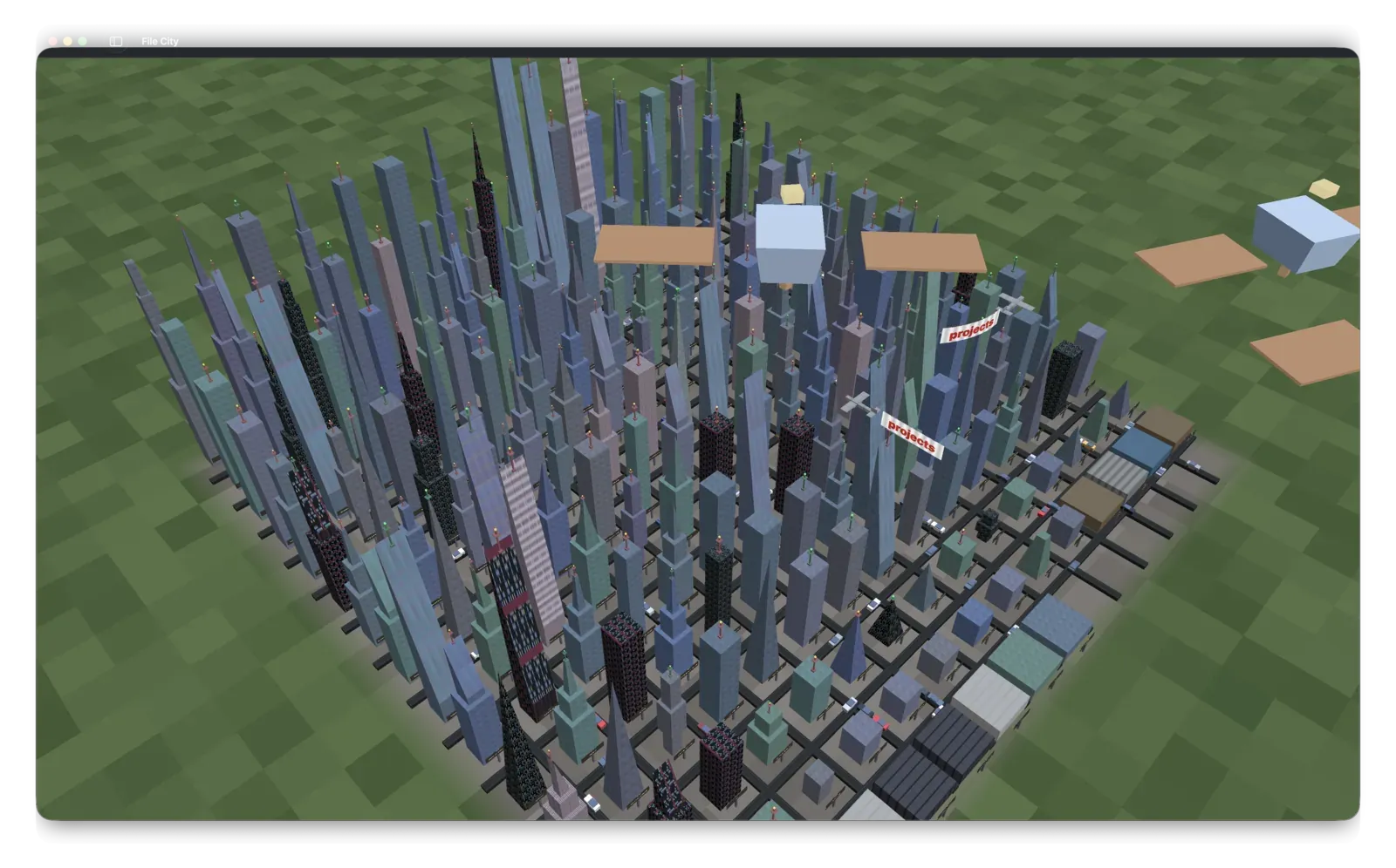 File City in isometric view
