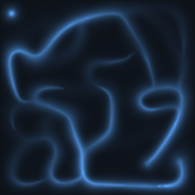 Physarum cosmic web simulation