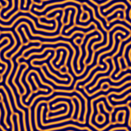 Reaction-diffusion maze pattern