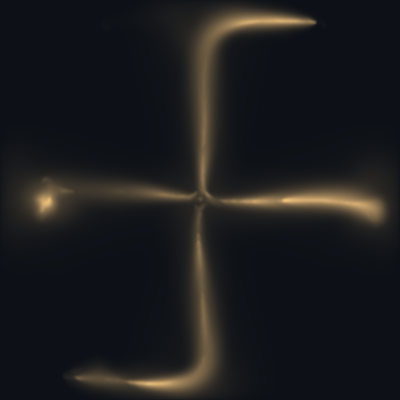 Physarum tendrils simulation